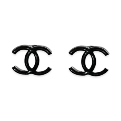 CHANEL Coco Mark Earrings "Black"