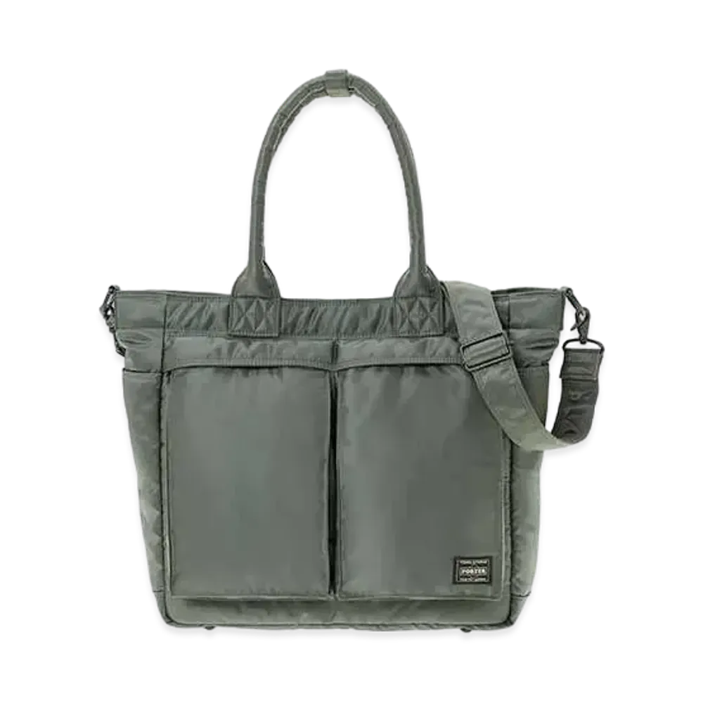 PORTER / TANKER Tote Bag (L) "Sage Green"