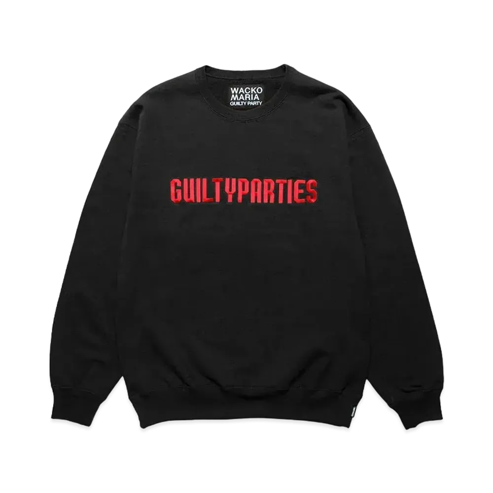 WACKO MARIA Heavy Weight Crew Neck Sweat Shirt "Black"