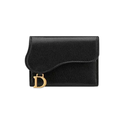 Dior Saddle Lotus Wallet "Black"