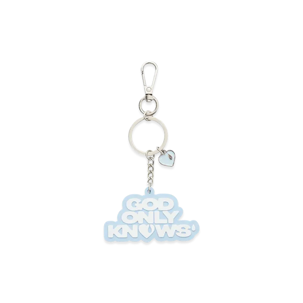 GOD ONLY KNOWS Logo Key Ring "Blue"