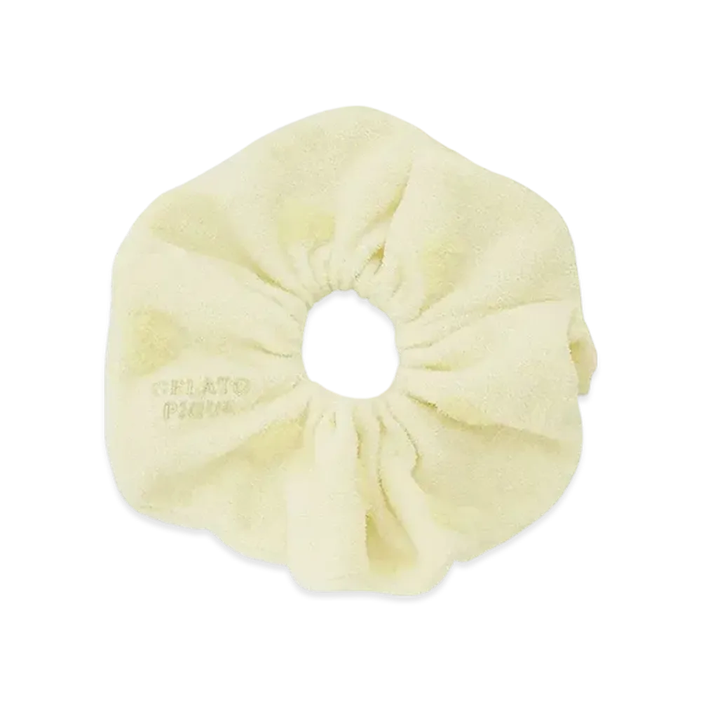GELATO PIQUE Heart Jacquard Scrunchie "Yellow"