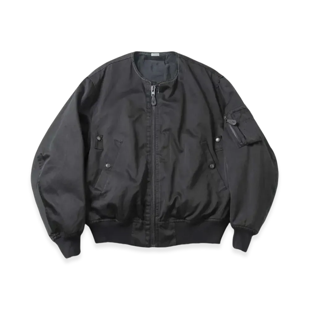 A.PRESSE Vintage Silk Flight Custom Jacket "Black"