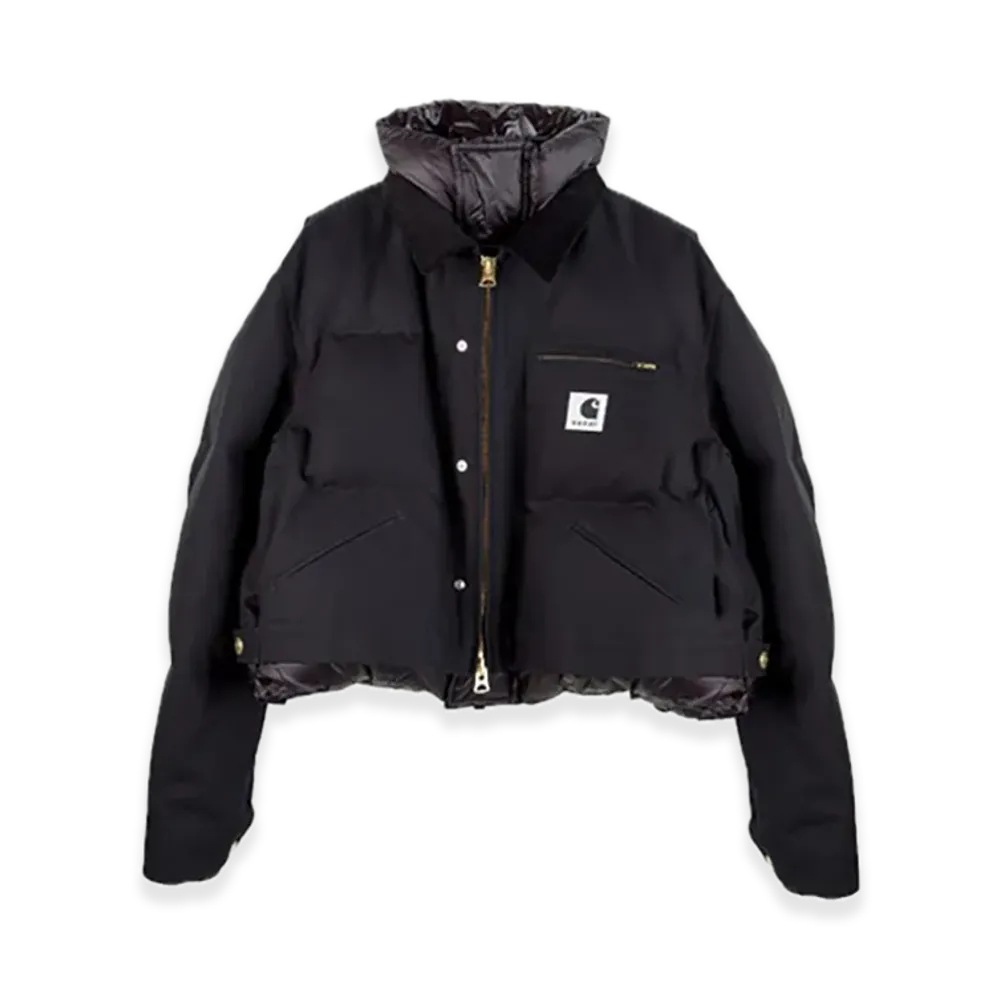 sacai x Carhartt WIP Women's Duck Puffer Jacket "Black"
