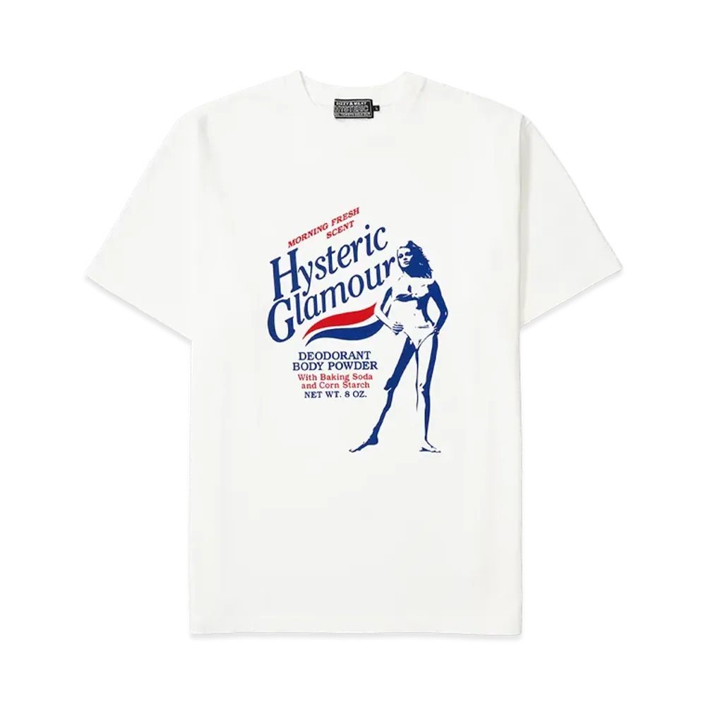 HYSTERIC GLAMOUR Hysteric Body Powder Tee "White"