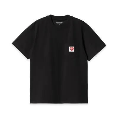 Carhartt WIP Women's S/S Pocket Heart T-Shirt "Black/Red"