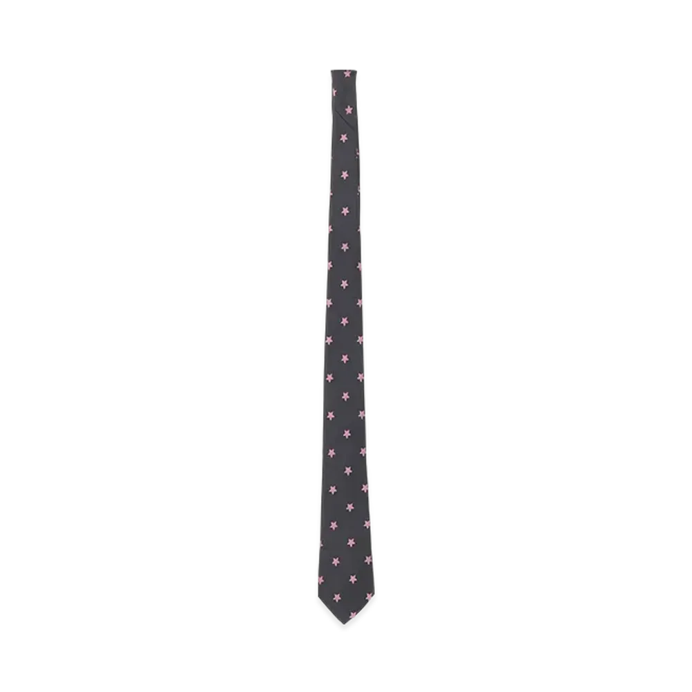 Yohji Yamamoto POUR HOMME Star Pattern JQ Derby Tie C "Grey"