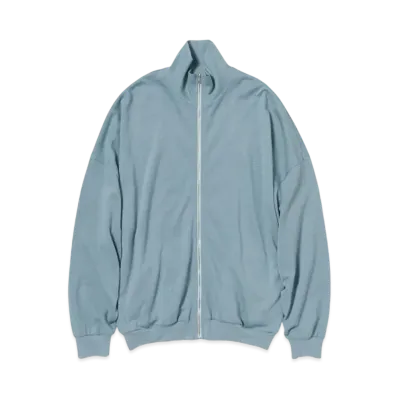 AURALEE Super High Gauge Sweat Zip Cardigan "Blue"