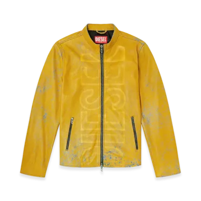 Diesel L-Evert-A Leather Jacket "Yellow"