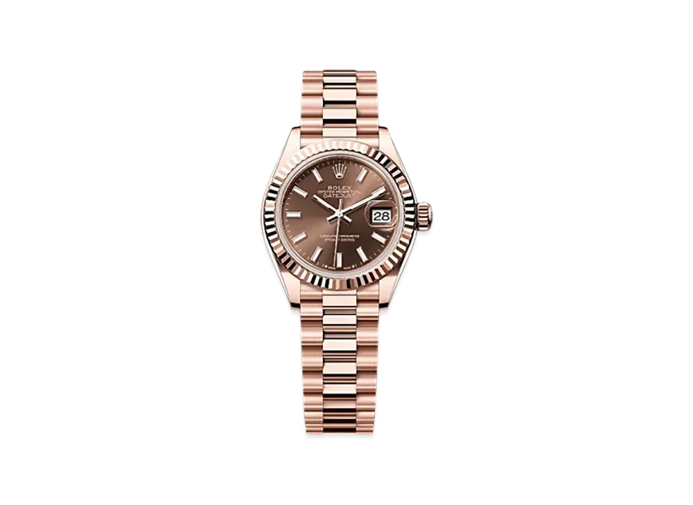 ROLEX Lady-Datejust 28mm Everose Gold 279175 "Chocolate"