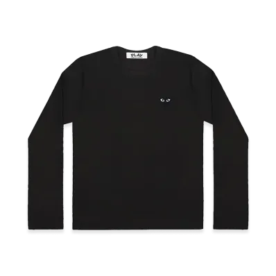 PLAY COMME des GARCONS Long Sleeve T-Shirt With Black Emblem AZ-T120-051 "Black"