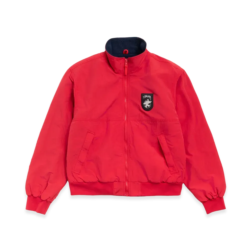 Stussy Polar Fleece Lined Jacket "Red"