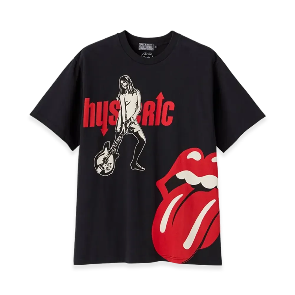 HYSTERIC GLAMOUR x The Rolling Stones Hysteric Girl & Tongue T-Shirt "Black"