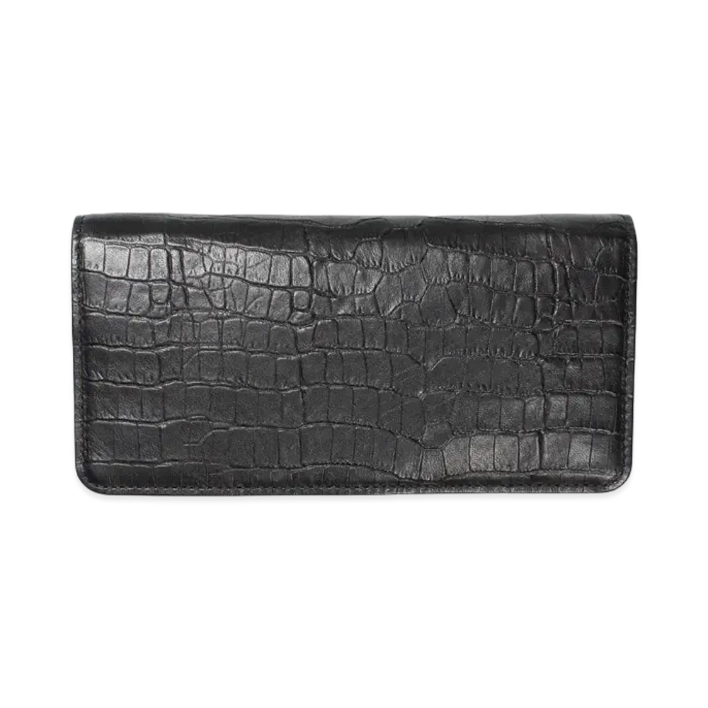 WACKO MARIA x SPEAK EASY Round Zip Long Wallet "Crocodile Emboss"
