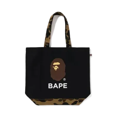 A BATHING APE 1st Camo Ape Head Tote Bag "Black"