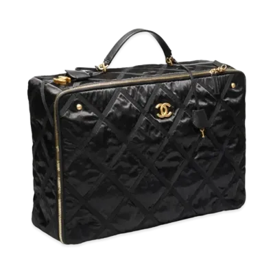 CHANEL Large Travel Bag Nylon & Grosgrain "Black"