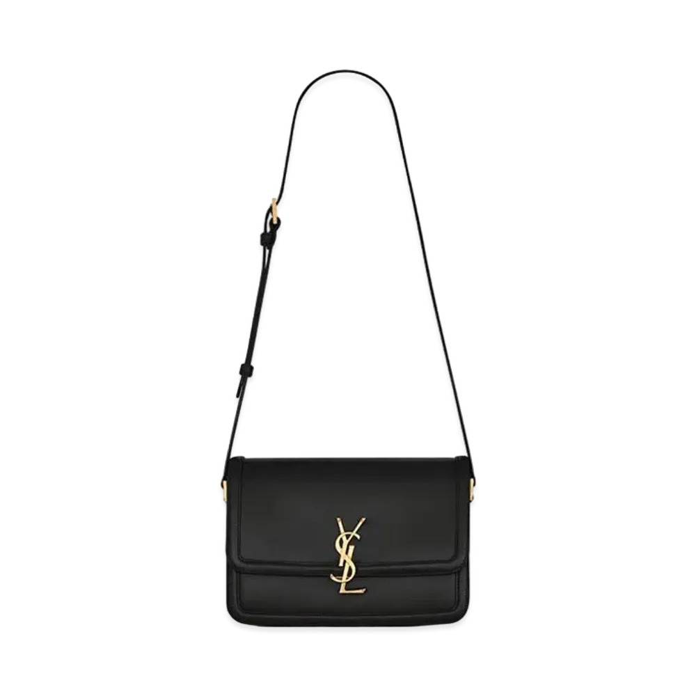 Saint Laurent Solferino Medium Satchel In Box Saint Laurent Leather "Black"