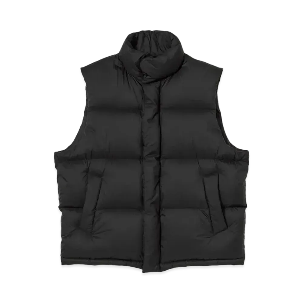 AURALEE Super Light Nylon Ripstop Down Vest "Black"
