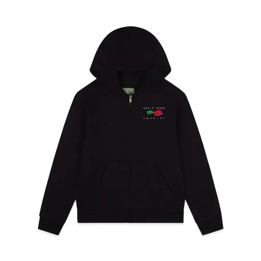 DENIM TEARS America Sportswear Zip Hoodie "Black"