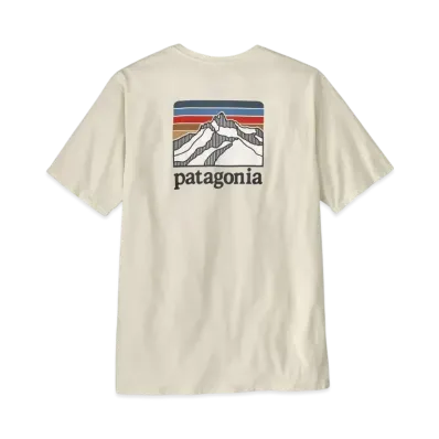 Patagonia Men's Line Logo Ridge Pocket Responsibili Tee "White"