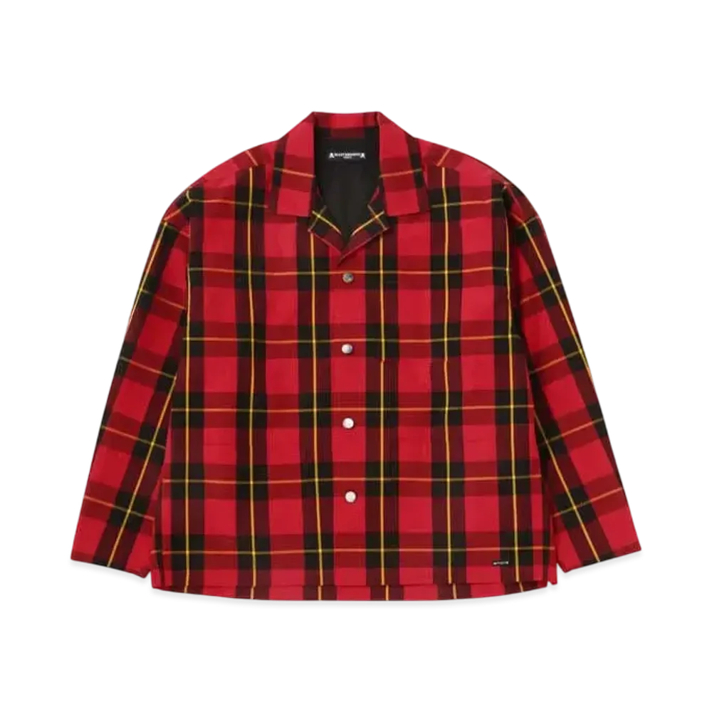 mastermind WORLD Block Plaid Work LS Shirt "Red (Block Plaid)"