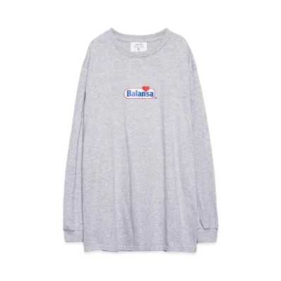 SOUND SHOP balansa balansa heart logo l/s tee "HEATHER GRAY"