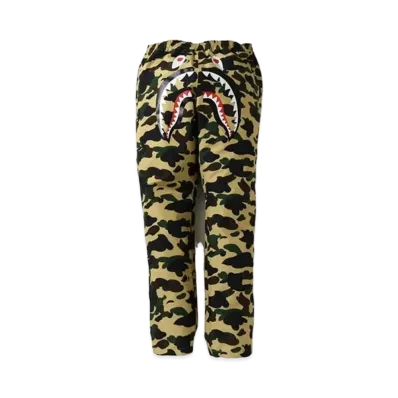 A BATHING APE Gore-Tex 1st Camo Shark Track Pants "Yellow"