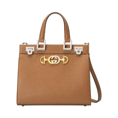 GUCCI Zumi Grainy Leather Small Top Handle Bag "Taupe Grainy"