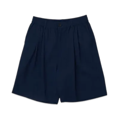 YOKE Wool Tropical 2Pleated Easy Shorts "Navy"