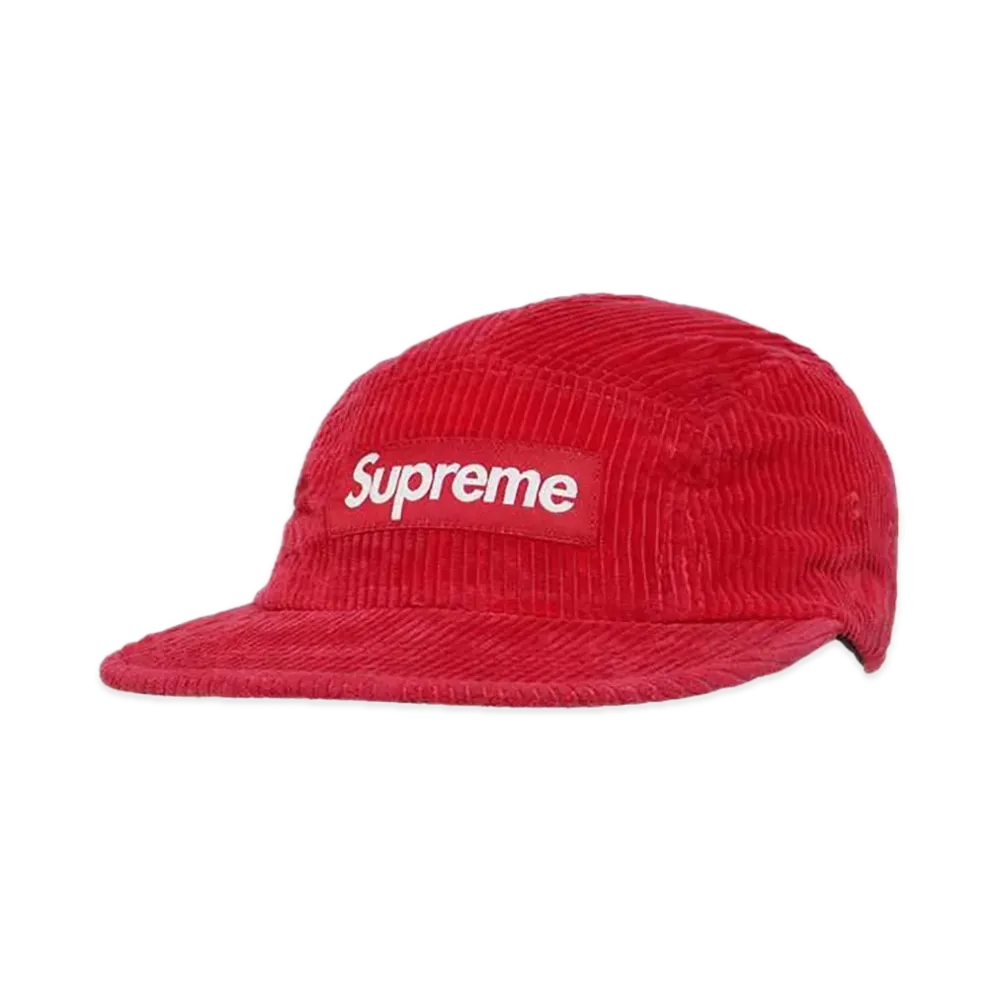 Supreme Corduroy Camp Cap "Red" (24FW)