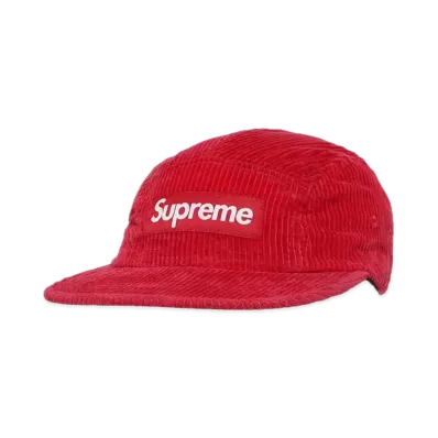 Supreme Corduroy Camp Cap "Red" (24FW)