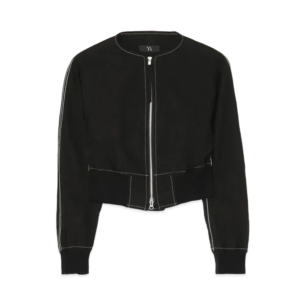 Yohji Yamamoto Y's COTTON TYPEWRITER CLOTH SHORT BLOUSON "Black"