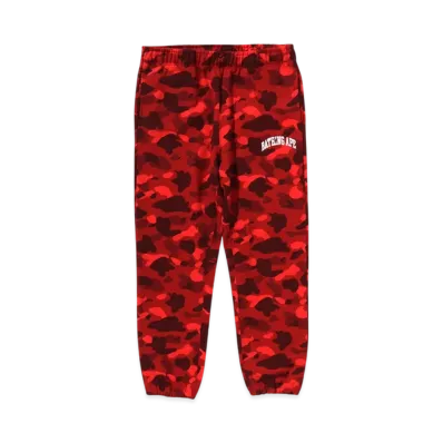 A BATHING APE Color Camo Sweatpants "Red"