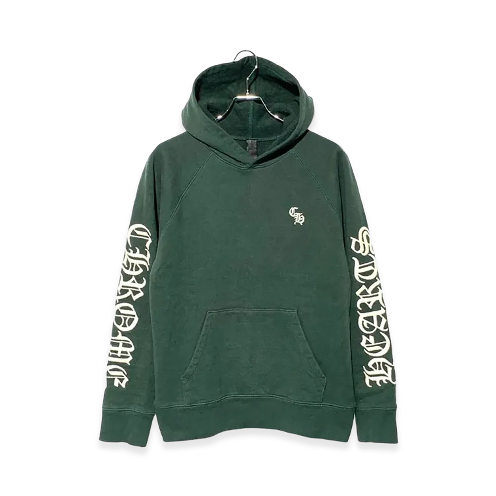 Chrome Hearts Y Not Slo Ride Leather Patch Pullover Hoodie "Green"