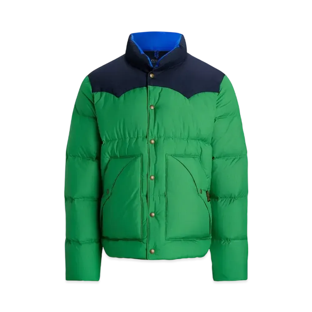 Polo Ralph Lauren Color Block Down Western Jacket "Green"