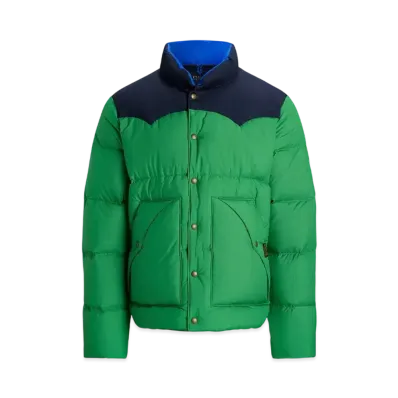 Polo Ralph Lauren Color Block Down Western Jacket "Green"