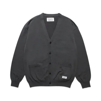 WACKO MARIA Cotton Knit Cardigan "Chacoal"
