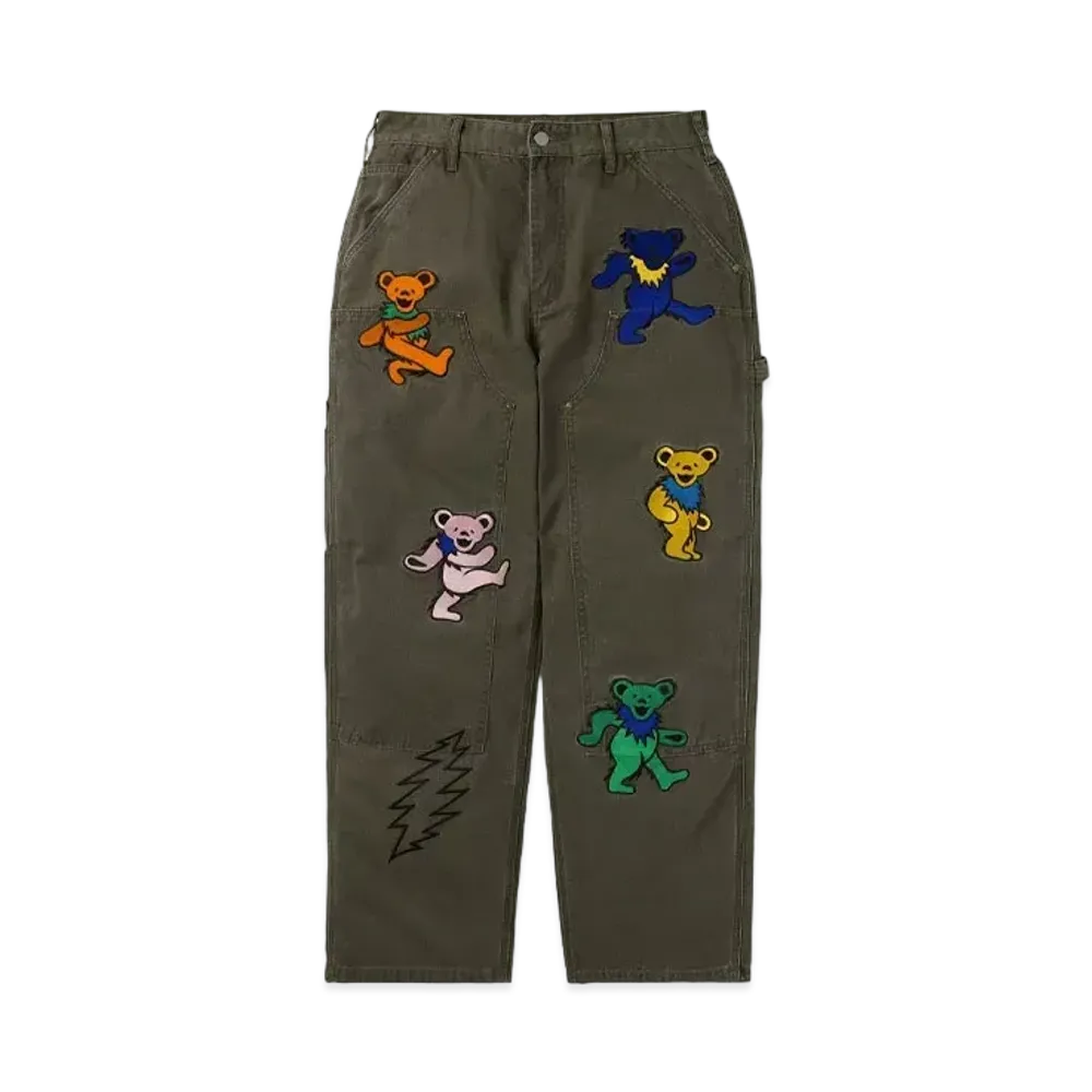 thisisneverthat x Grateful Dead Lightning Double Knee Pant "Mud"