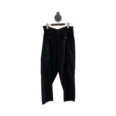 Yohji Yamamoto Cotton Katsuragi High Waist Cargo Pants "Black"