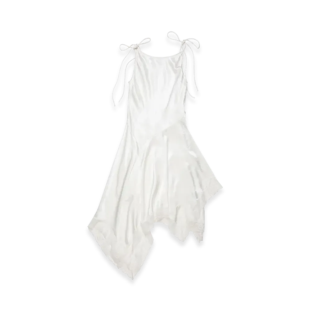Acne Studios Satin Lace Dress "White"