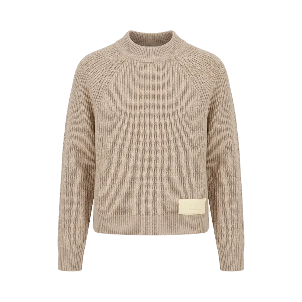 AMI PARIS Women's AMI Label Sweater "Pink"