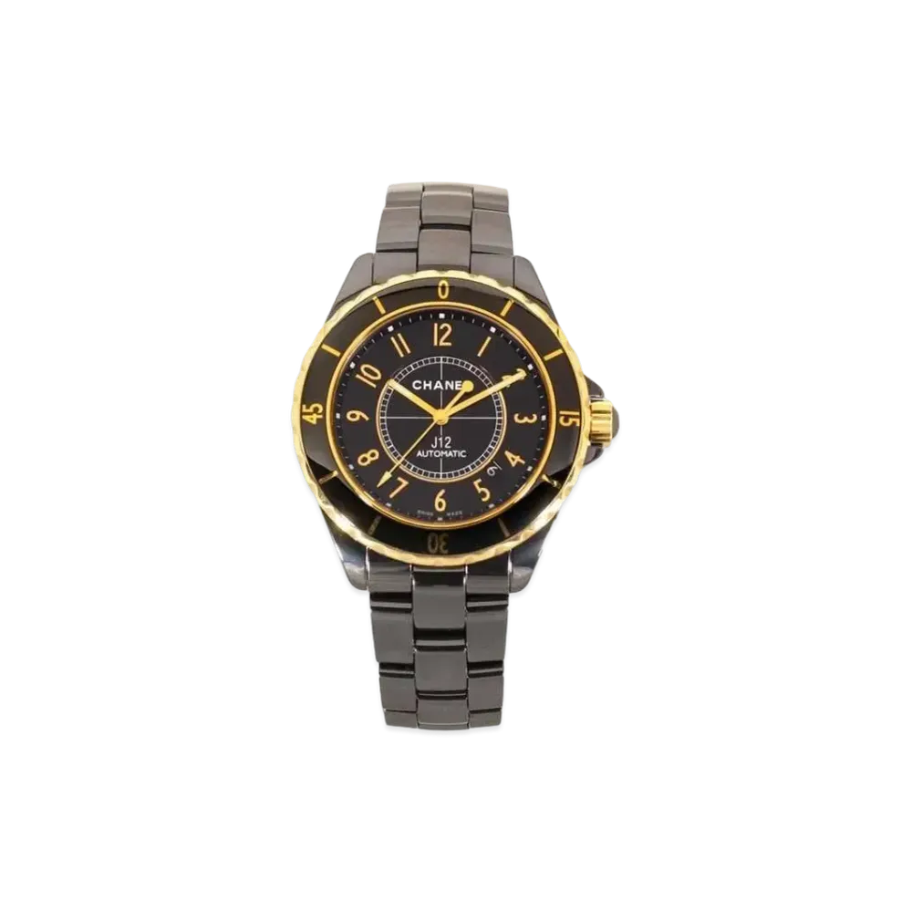 CHANEL J12 matt black ceramic/yellow gold Calibre 3125 "Black"