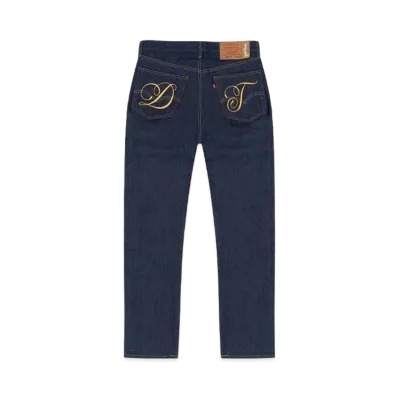 DENIM TEARS x Levi's DT Metallic Gold Script 501 "Selvedge"