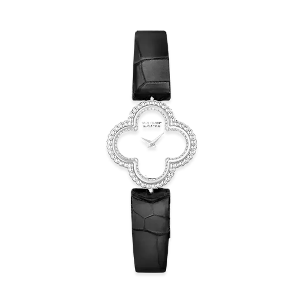 Van Cleef & Arpels Sweet Alhambra watch "18K White gold/Onyx/Diamond"