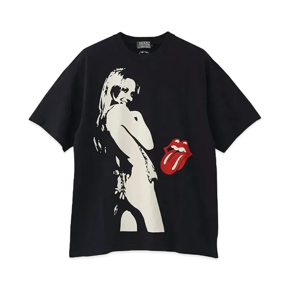 HYSTERIC GLAMOUR x THE ROLLING STONES HYS Tongue Tee "Black"