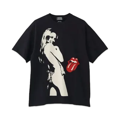 HYSTERIC GLAMOUR x THE ROLLING STONES HYS Tongue Tee "Black"