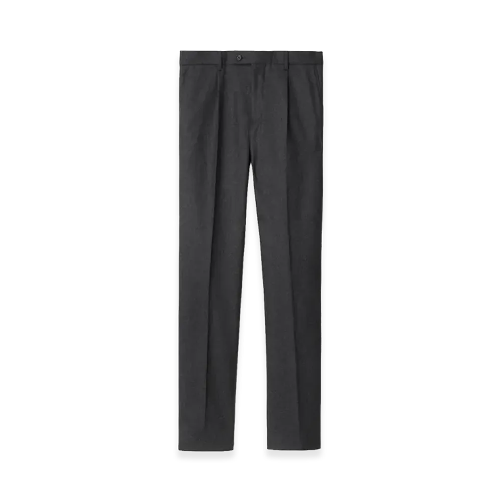 Burberry Wool Flannel Tailored Trousers "Brisk Grey"
