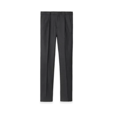 Burberry Wool Flannel Tailored Trousers "Brisk Grey"