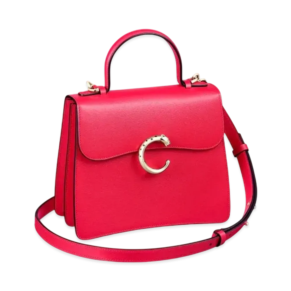 Cartier Top Handle Bag Small Model, Panthere de Cartier "Poppy Red"