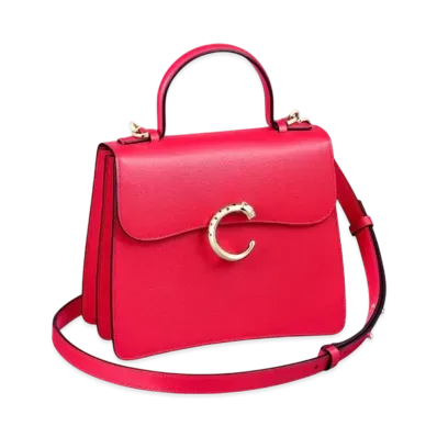 Cartier Top Handle Bag Small Model, Panthere de Cartier "Poppy Red"
